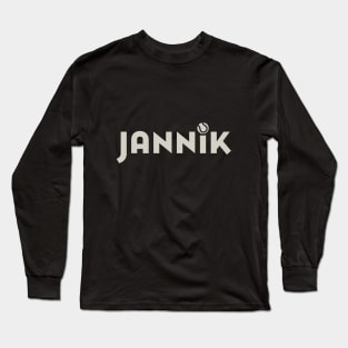 Sleek Jannik Tennis Ball Logo Design Long Sleeve T-Shirt